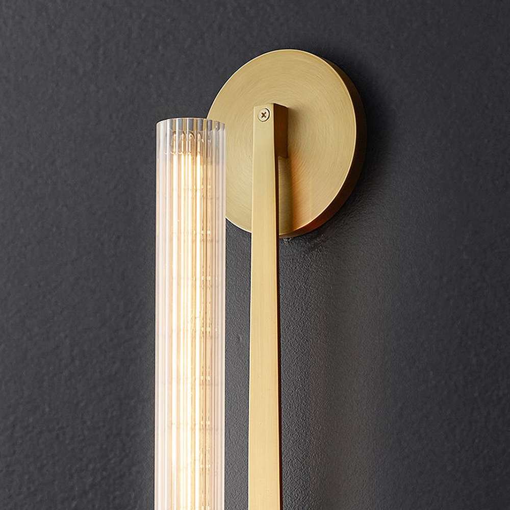 minimalist fluted wall lamp