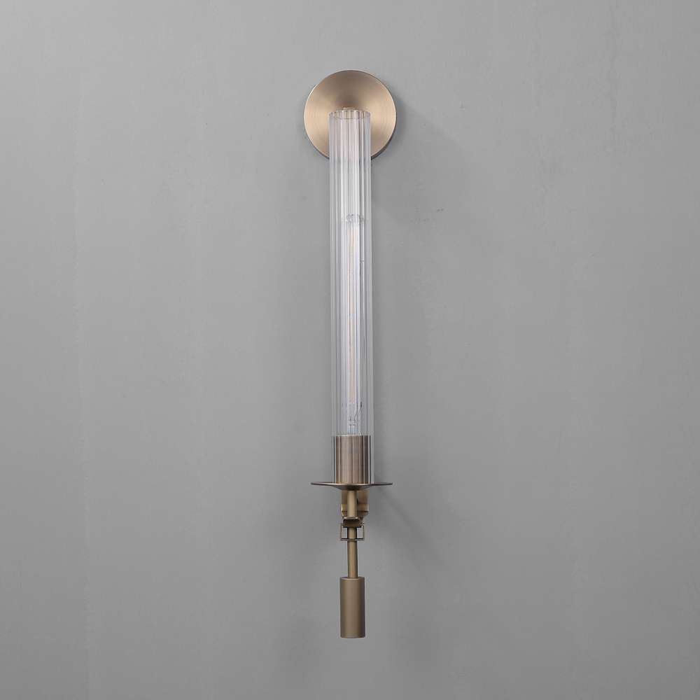 handcrafted column wall sconce
