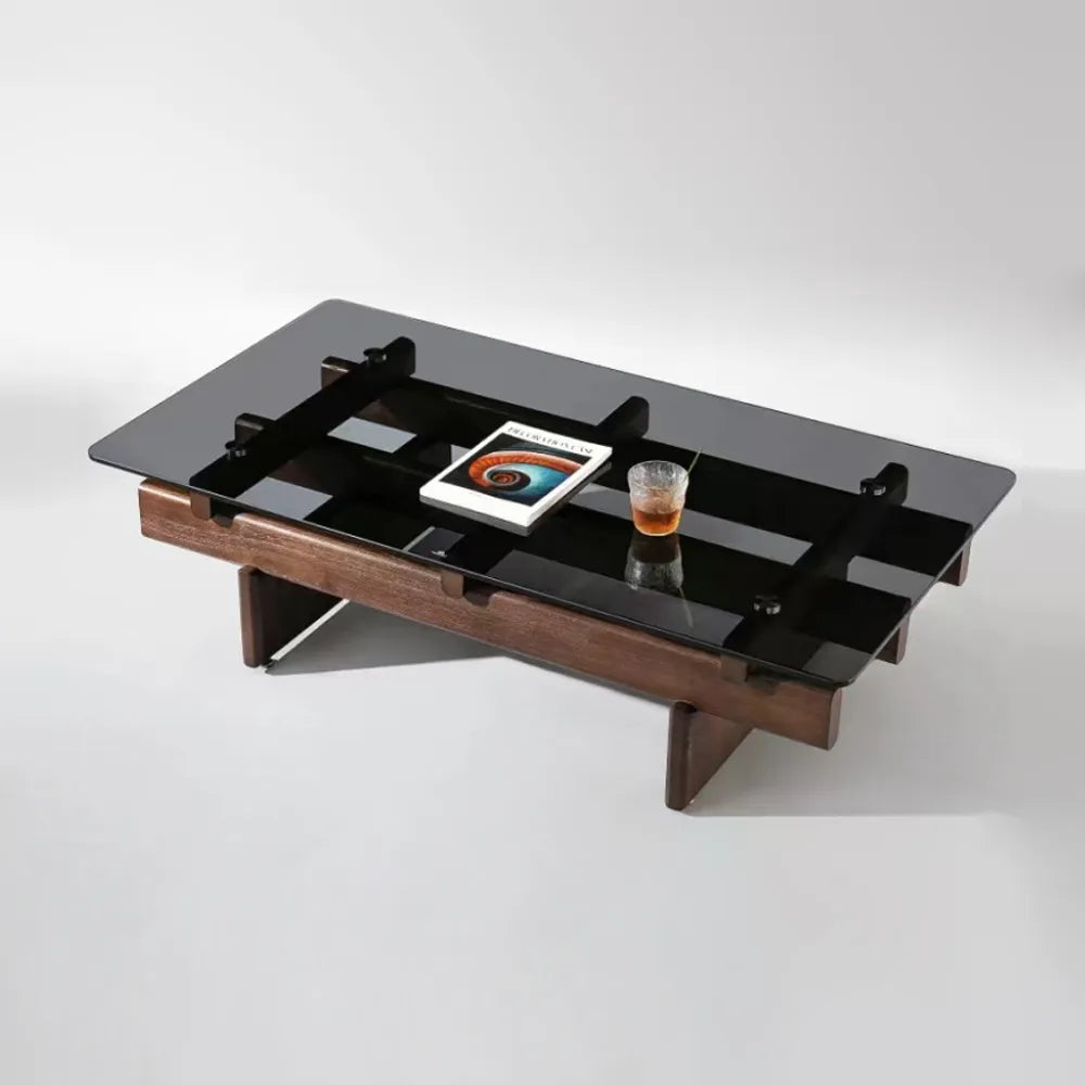 glass top coffee table