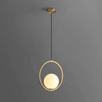 light hanging minimalist glass globe pendant