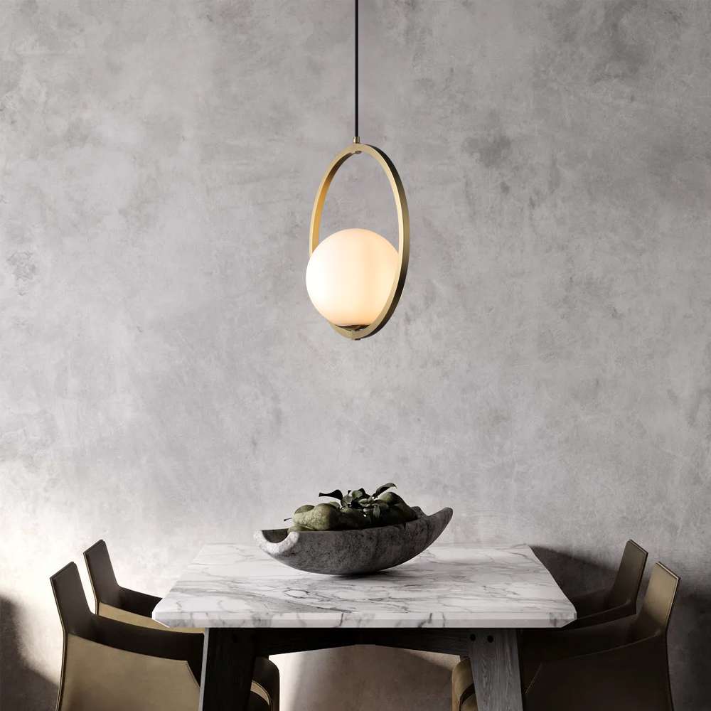 modern ring glass pendant