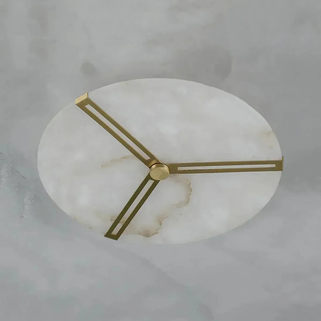 Copper Alabaster Ceiling Light – Modern Flush Mount Lighting for Living Room