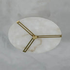Copper Alabaster Ceiling Light – Modern Flush Mount Lighting for Living Room