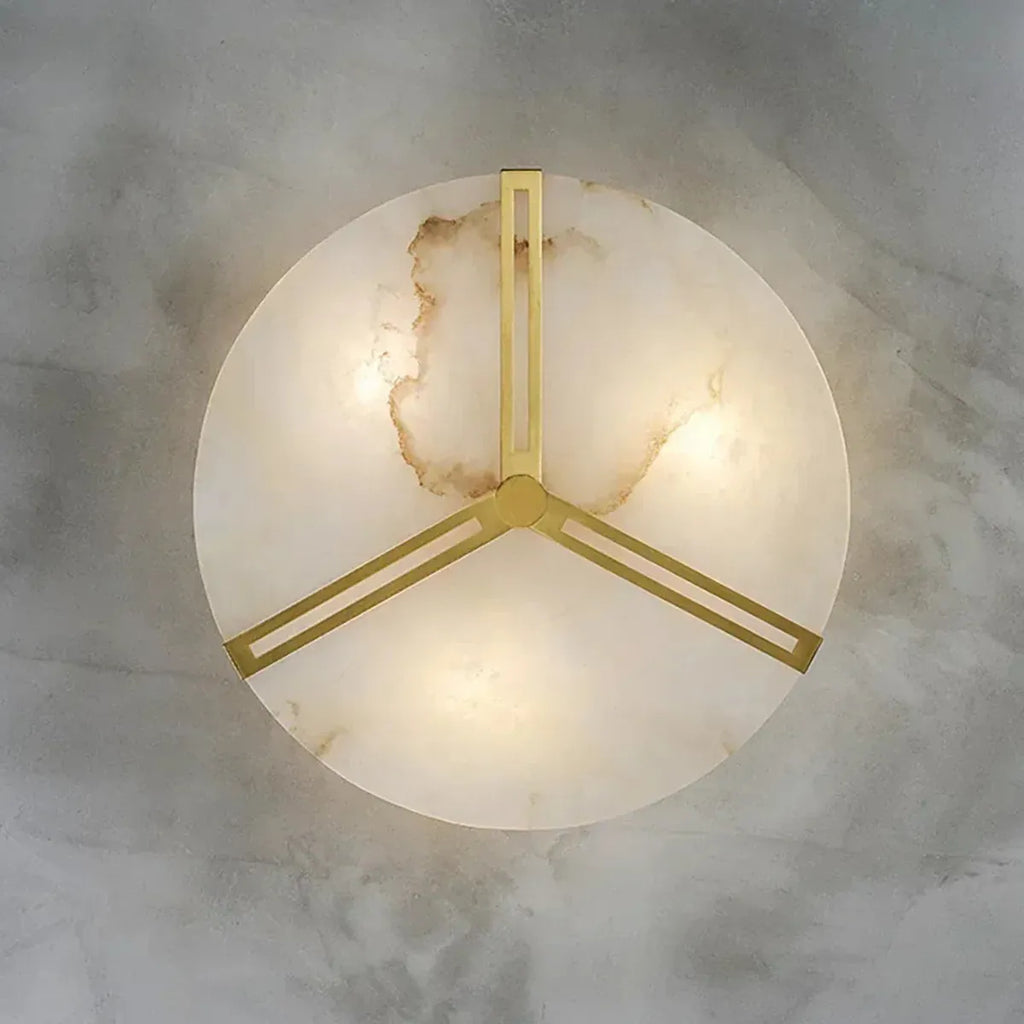 Copper Alabaster Ceiling Light – Modern Flush Mount Lighting for Living Room - View 2