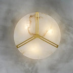 Copper Alabaster Ceiling Light – Modern Flush Mount Lighting for Living Room - View 2