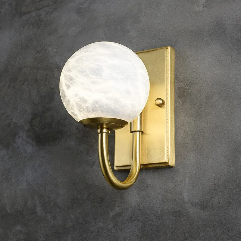 copper alabaster wall lamp