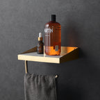 mid century bath shelves