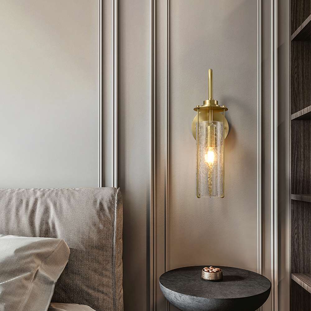 modern crack glass wall sconce