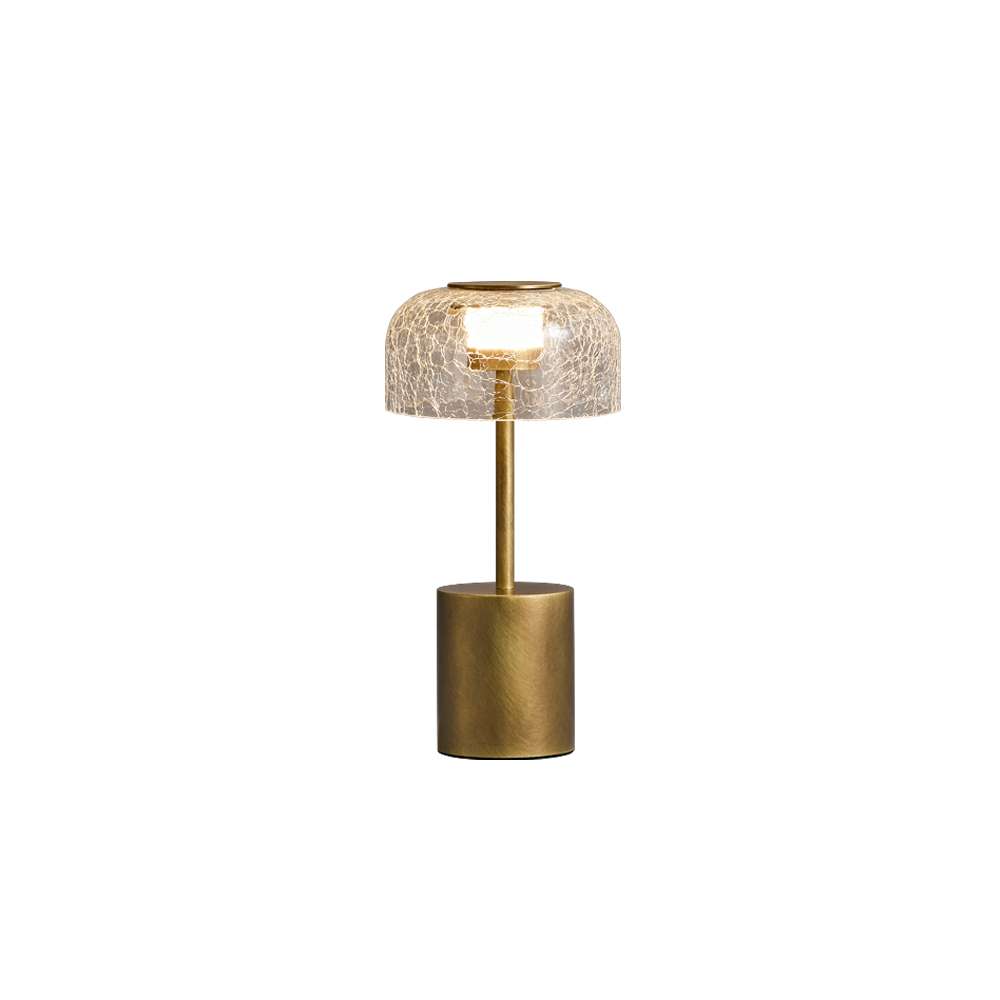 crack glass gold table lamp