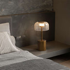 crack glass lampshade table lamp