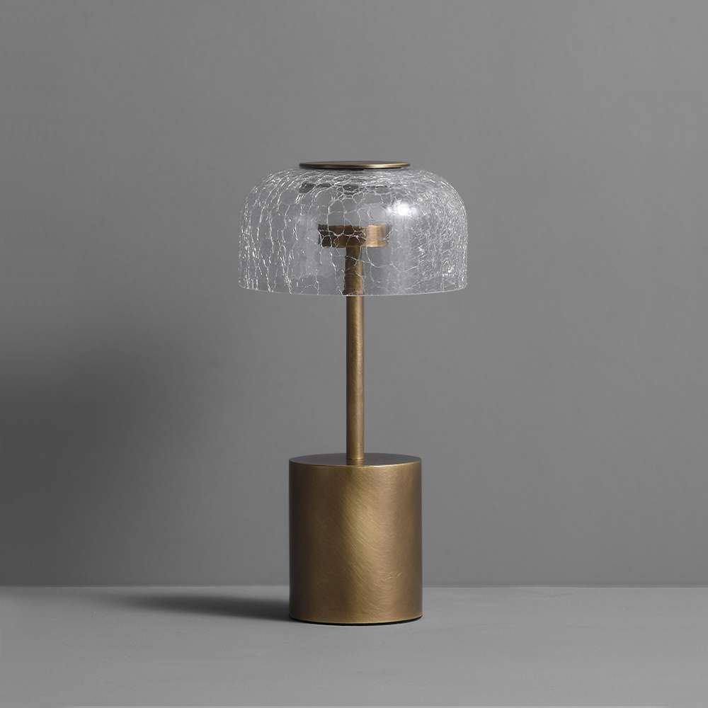 crack glass reading table lamp
