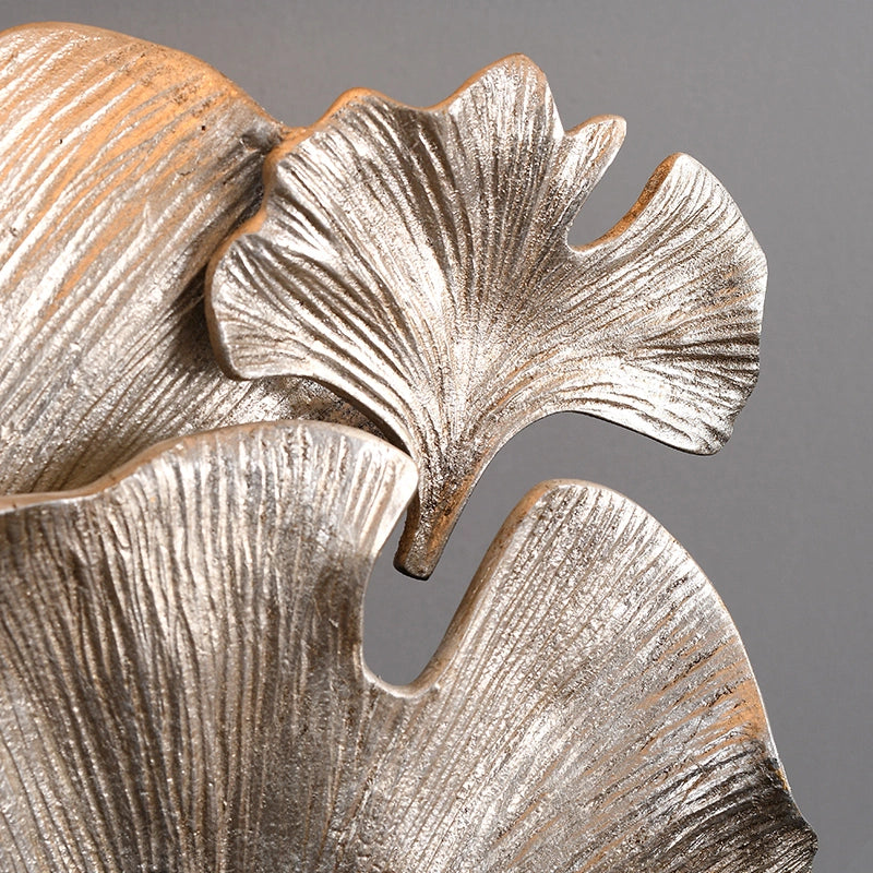 marble table lamp in ginkgo shape