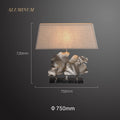 hand-carved craft table lamp