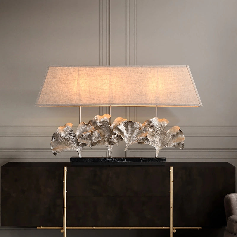 marble lamp in ginkgo shape
