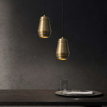 modern copper bar chandelier