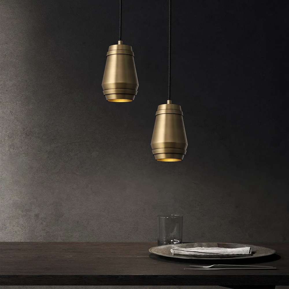 modern copper bar chandelier
