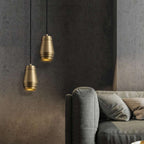 minimalist copper hanging light