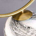 round brass chandelier