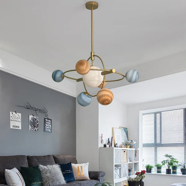 modern brass chandelier