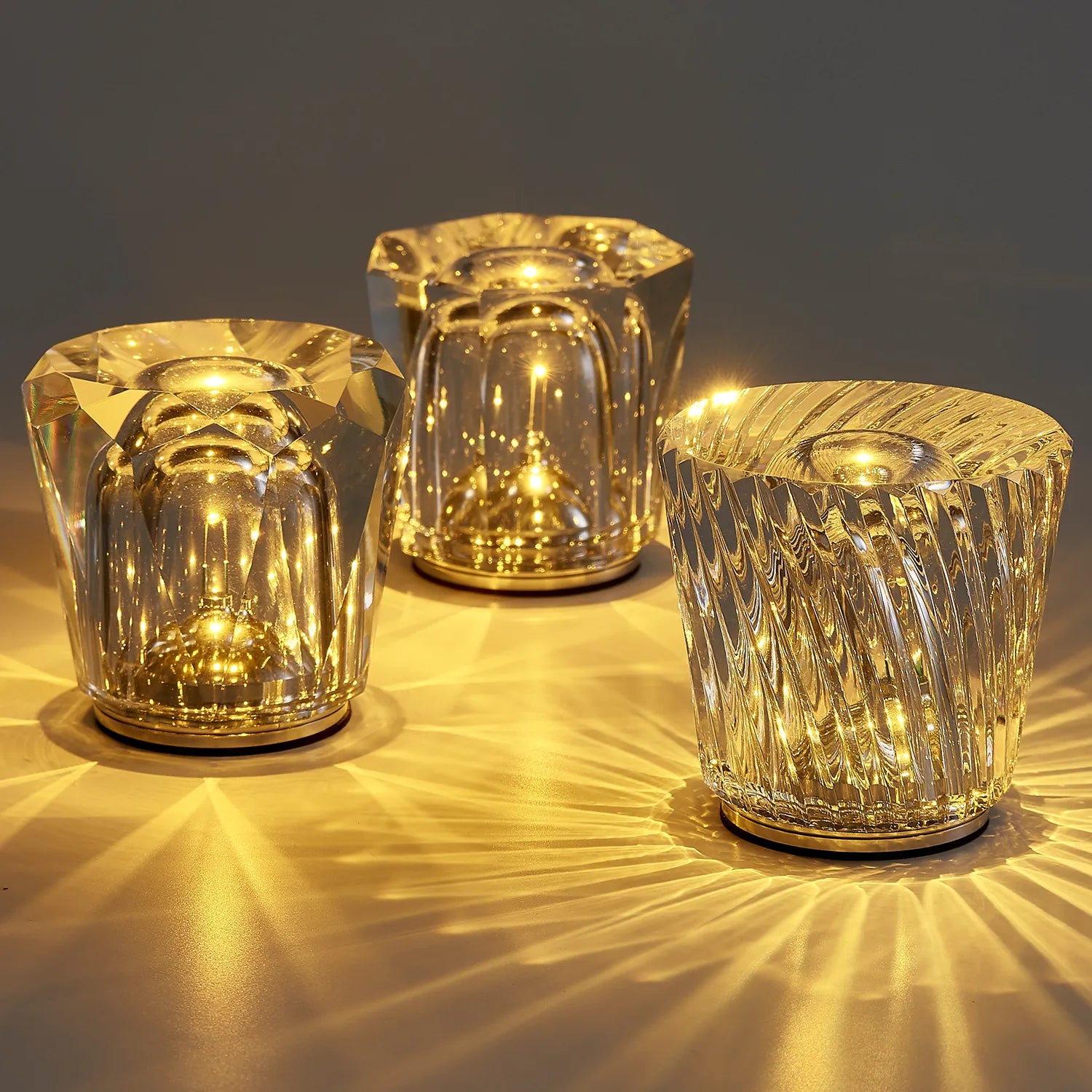 crystal diamond modern lamp
