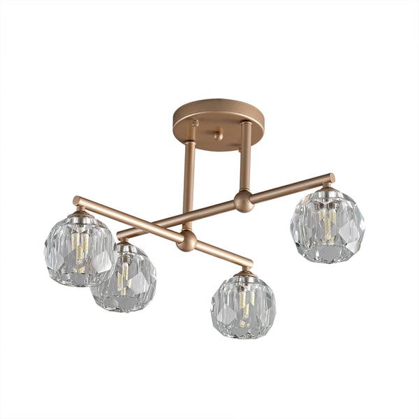 flush mount crystal chandelier