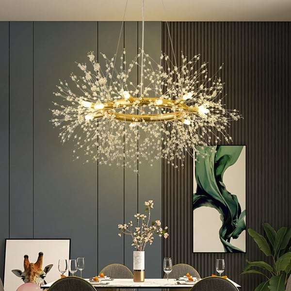 clear crystal firework chandelier