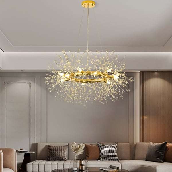clear crystal firework chandelier lamp