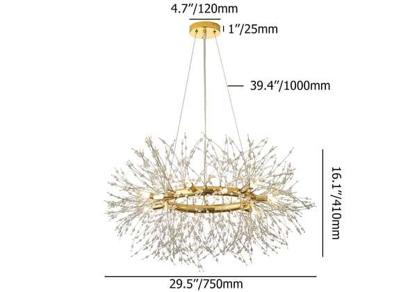 crystal firework chandeliers