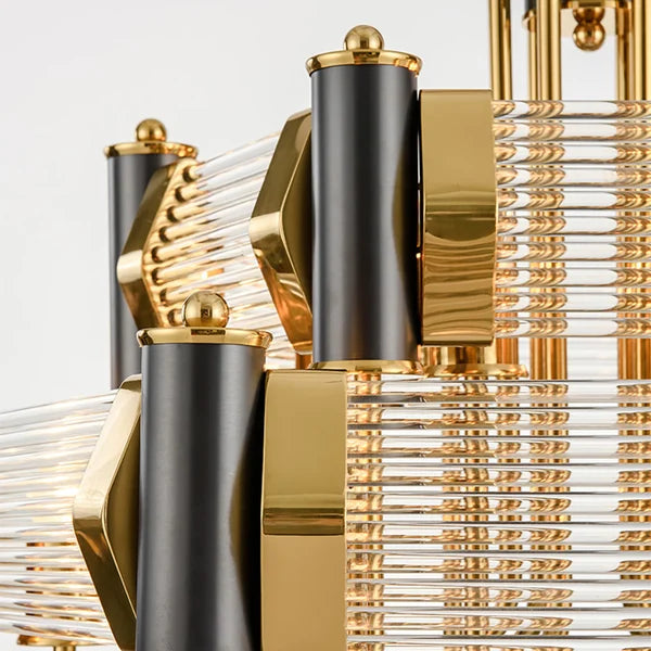 glass rods chandelier