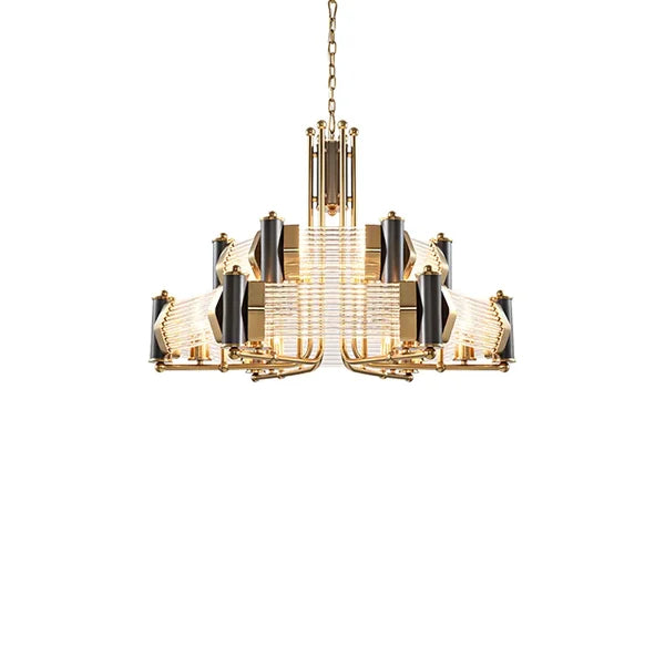 crystal brass chandelier