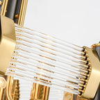 crystal glass brass chandelier