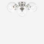 Crystal Orb Semi-Flush Mount Ceiling Lights glamorous crystal-encrusted orb ceiling light with warm sparkling glow in elegant bedroom interior