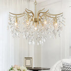 elegant crystal tiered chandelier