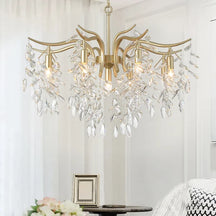 elegant crystal tiered chandelier