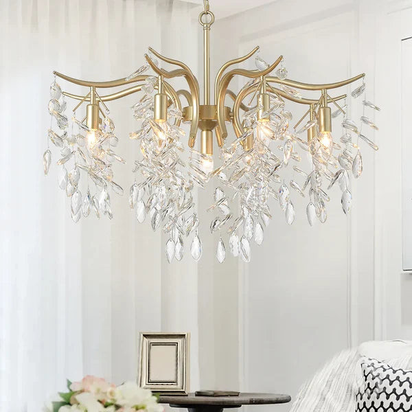elegant crystal tiered chandelier