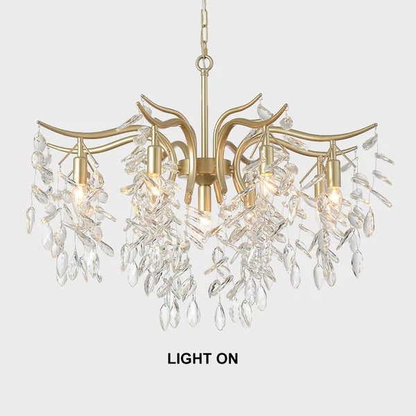 crystal tiered chandelier lamp