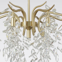 gold crystal tiered chandelier