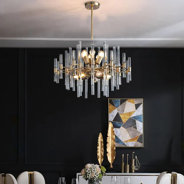 cyan crylick quebec chandelier