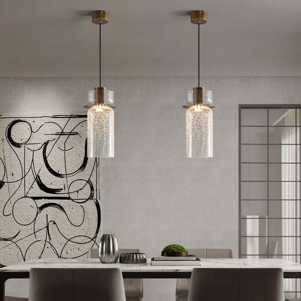 sleek cylindrical pendan
