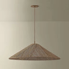Woven Disc Pendant Light view 2