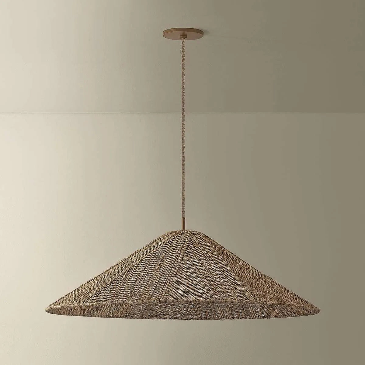 Woven Disc Pendant Light view 2