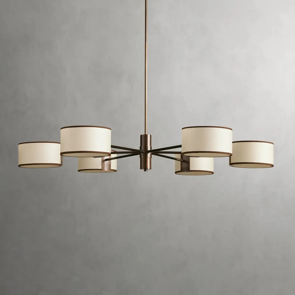 daphne 48" round chandelier in ecru