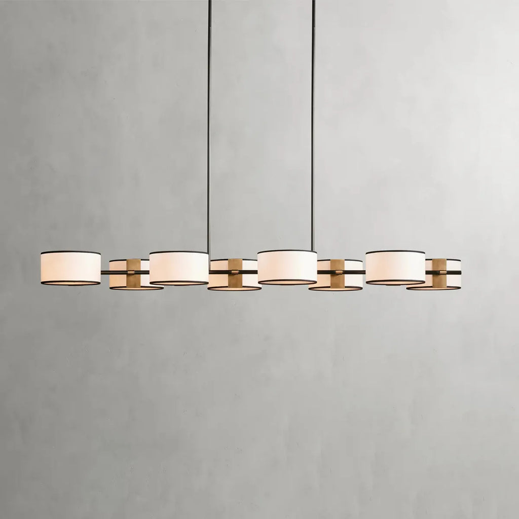 daphne fabric linear chandelier