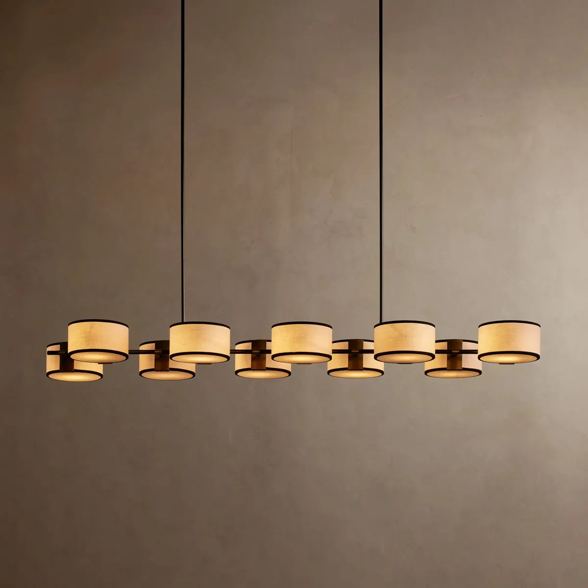 daphne fabric linear chandelier
