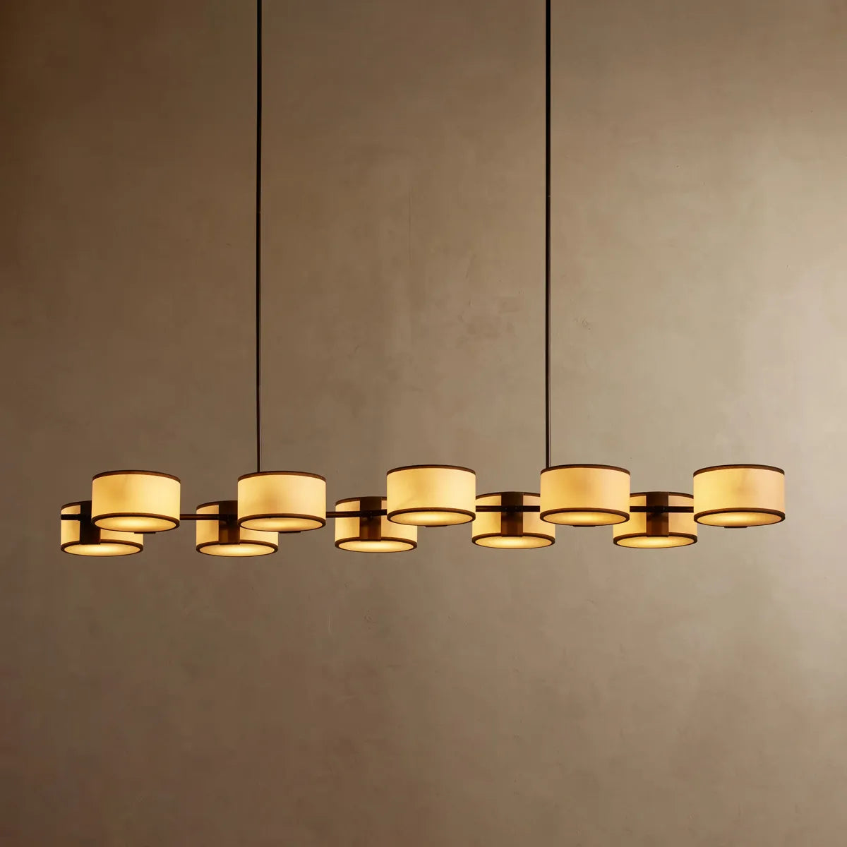 daphne fabric linear chandelier