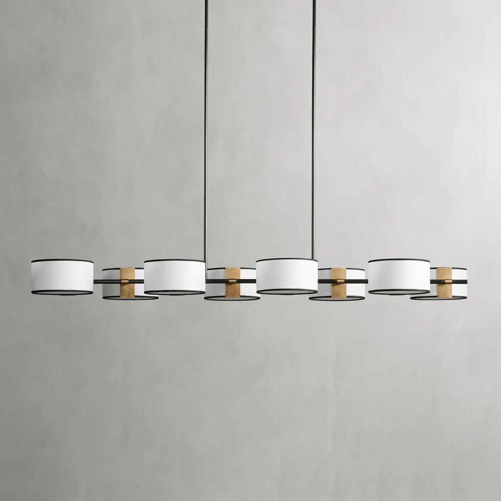 daphne fabric linear chandelier