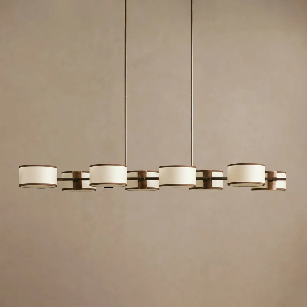 daphne fabric linear chandelier