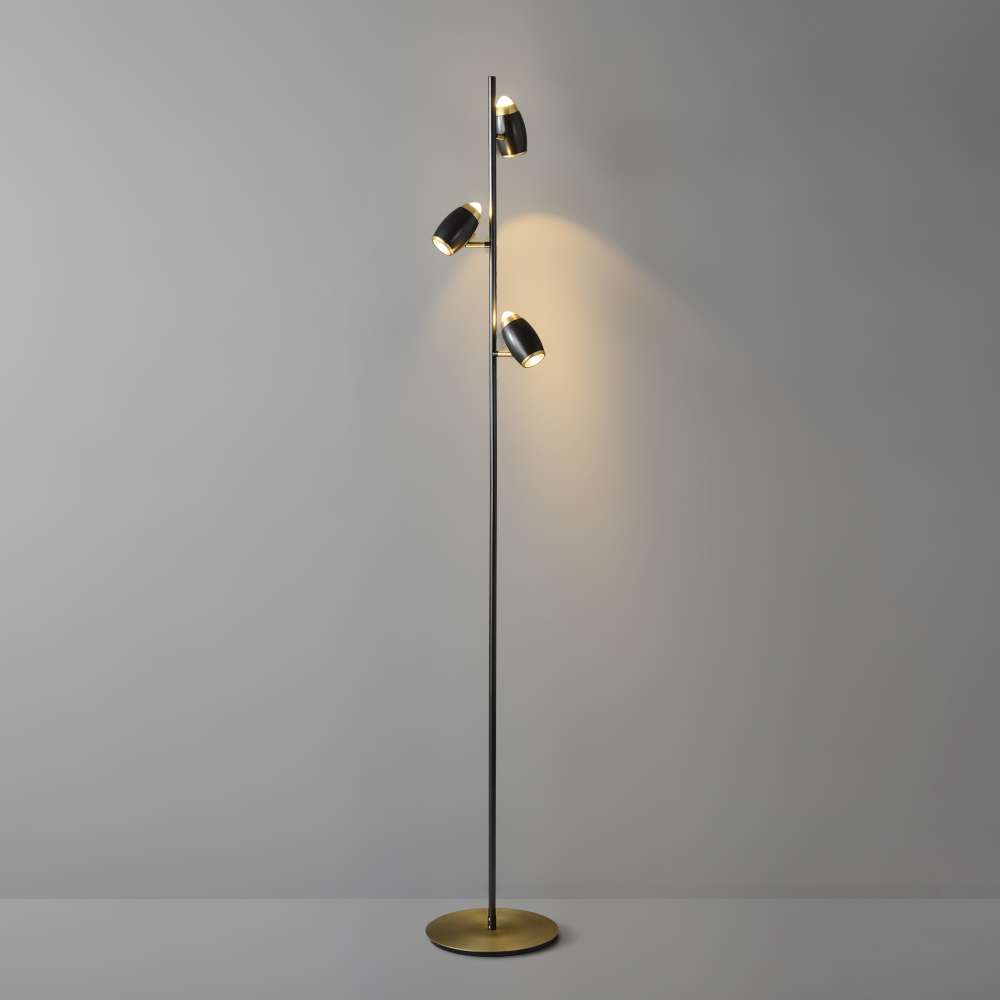 black LED floor lamp