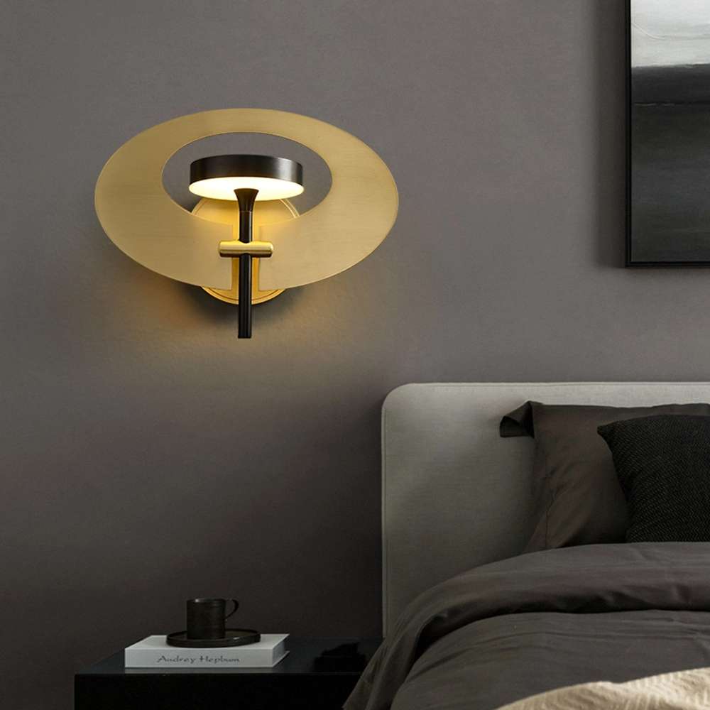 modern brass wall light