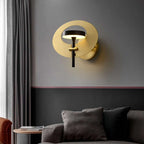 contemporary brass wall sconce